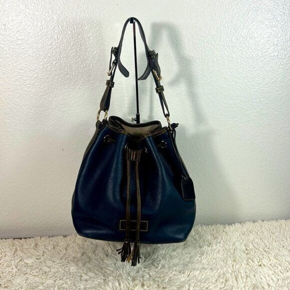 Dooney & Bourke Handbags - Dooney & Bourke Leather Drawstring Tie Bucket Bag w/ Attached Coin Purse
